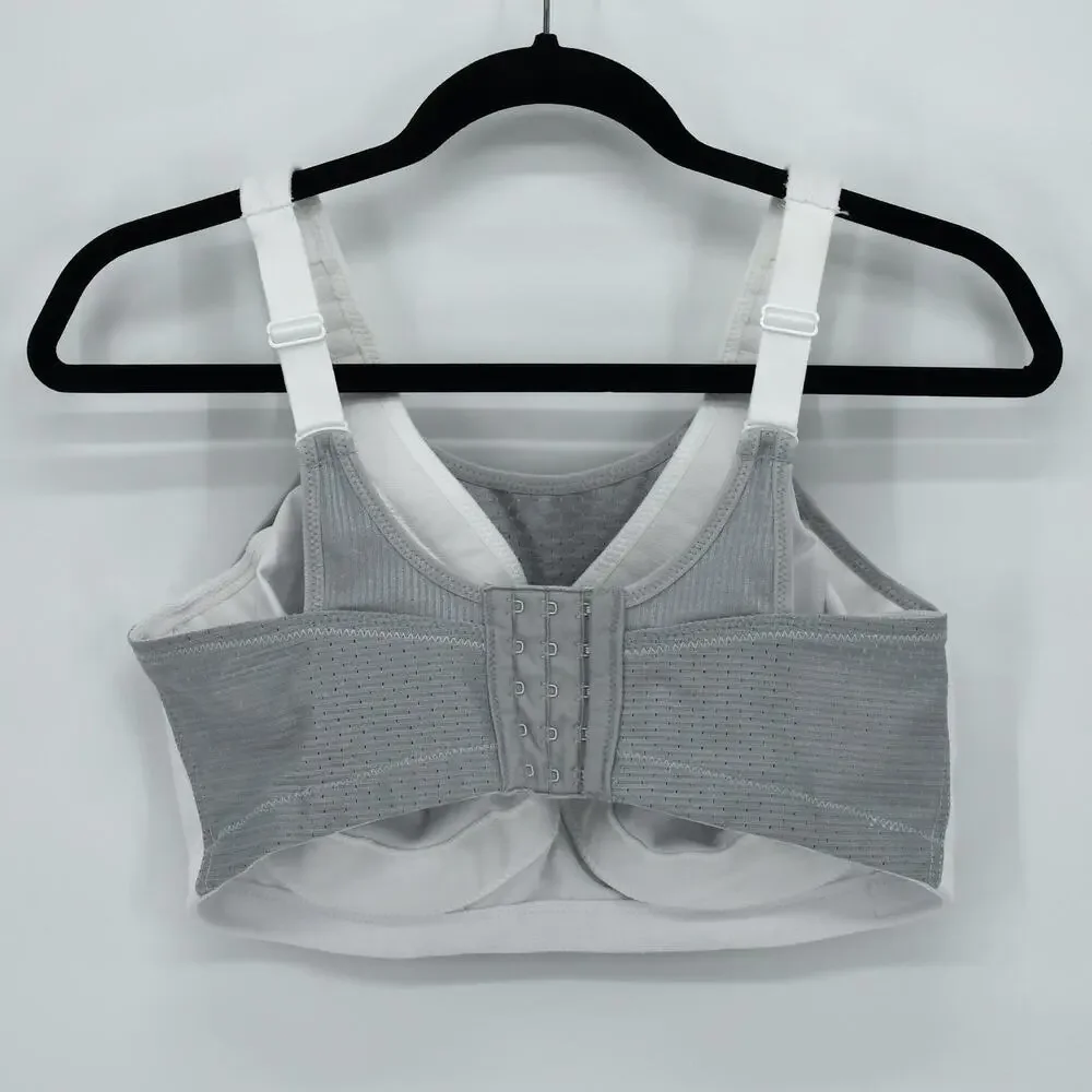 Glamorise Custom Control Wire-Free Sports Bra White 38F - Picture 3 of 4